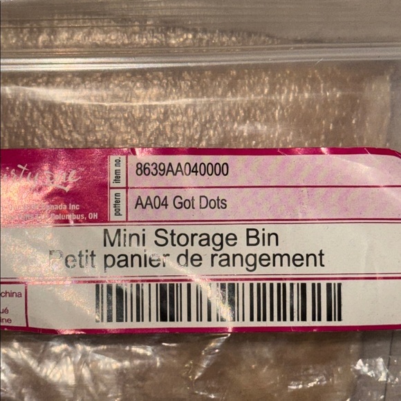 NWT Thirty-One 31 Mini Storage Bin Got Dots Black Gray - Picture 3 of 3